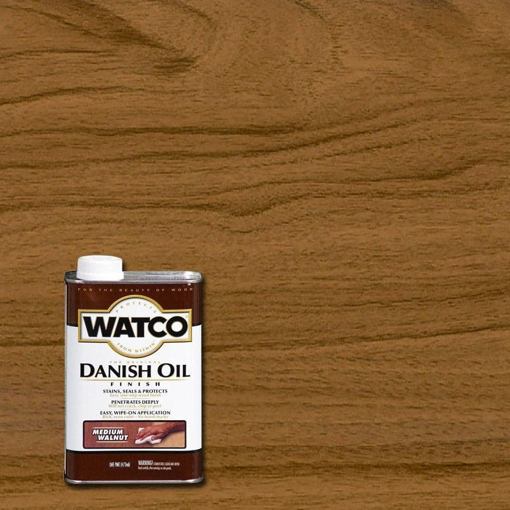 1 Pint Medium Walnut Danish Wood Sealer Oil/Conditioner (4 Pack) - Hercitys