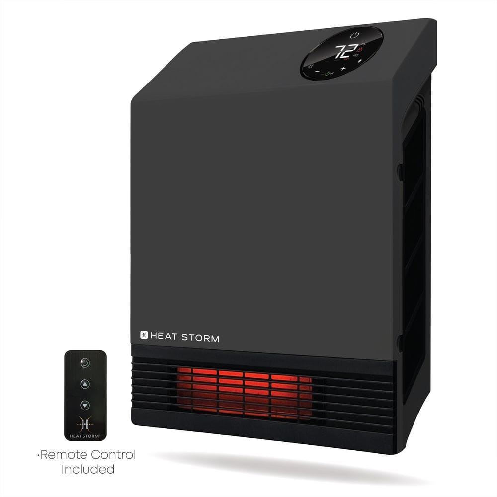 1,000-Watt Gray Deluxe Indoor Infrared Wall Heater - Hercitys
