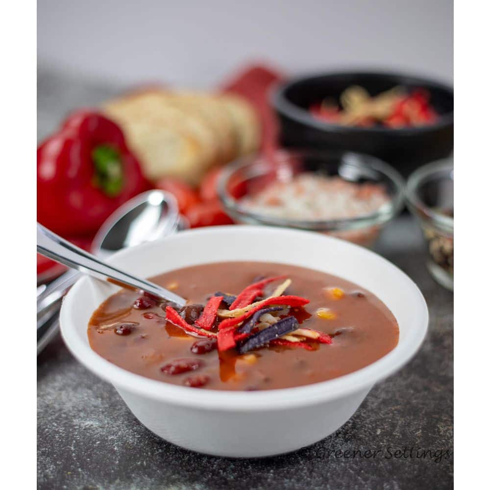 100% Compostable 18 oz. Unbleached Disposable Paper Bowls 150-Pack - Hercitys