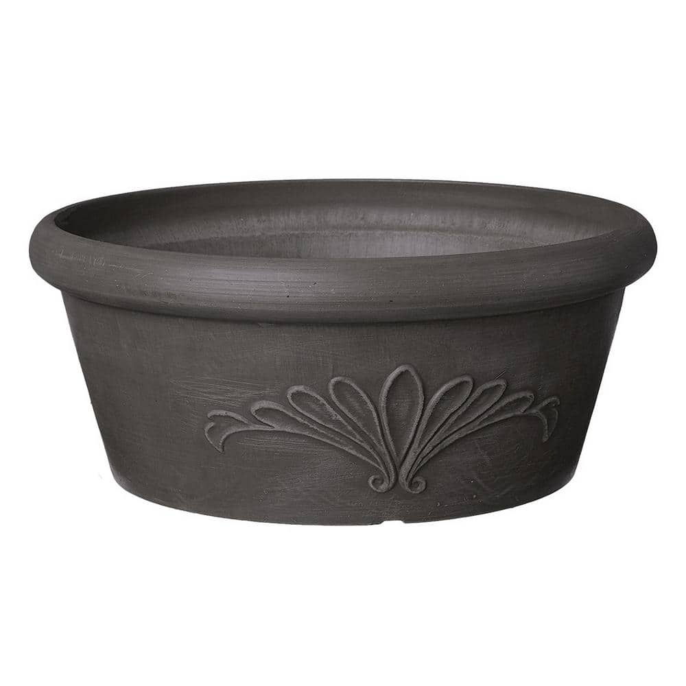 10 in. x 3-1/2 in. Dark Charcoal PSW Bulb Pan Pot - Hercitys