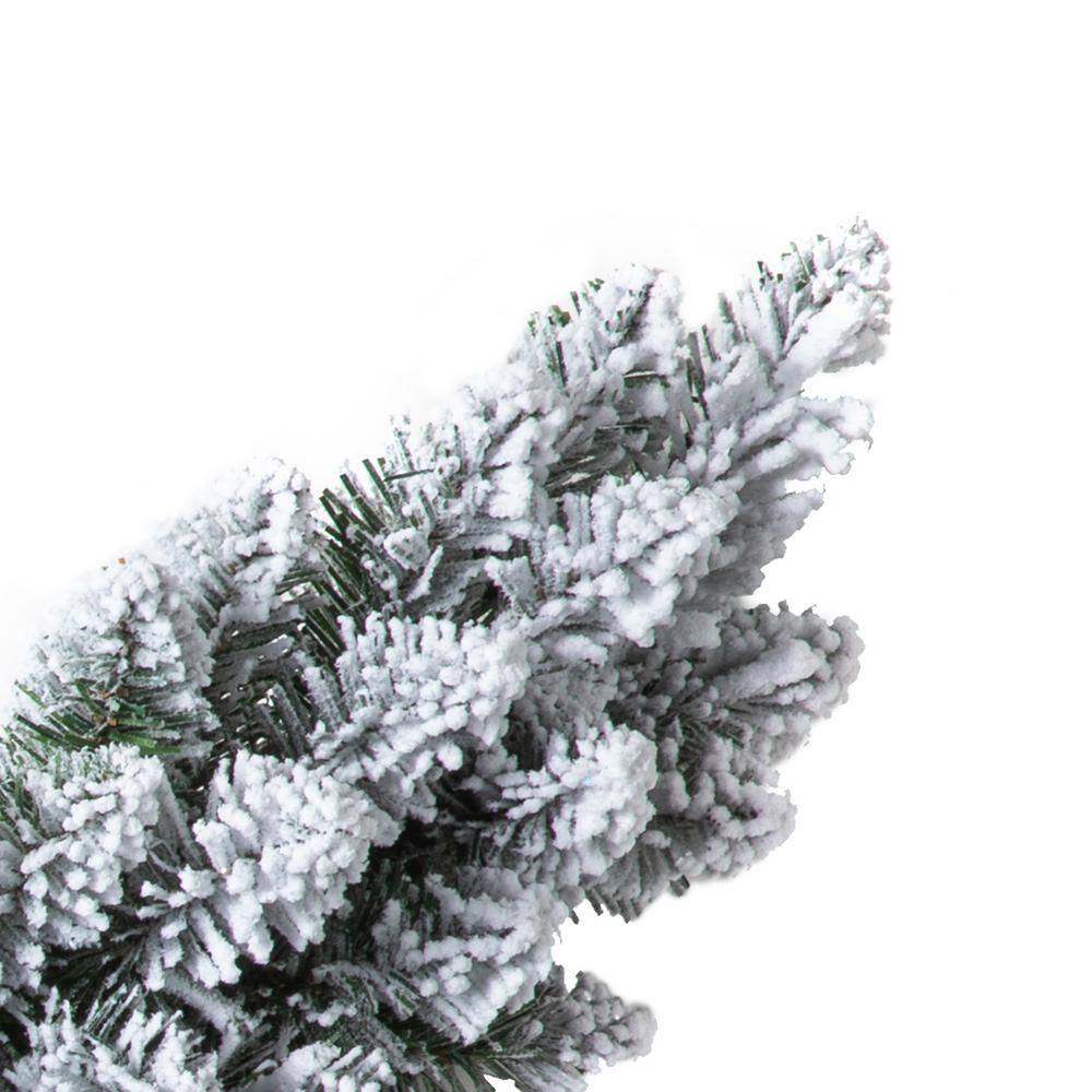 3 ft. L Pre-Lit Snow Flocked Christmas Swag, with 50 Warm White LED Lights, Three Function - Hercitys