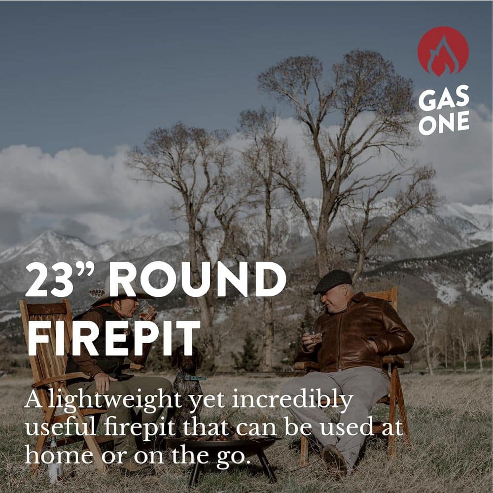 23 in. Outdoor Round Wood Fire Pit - Hercitys