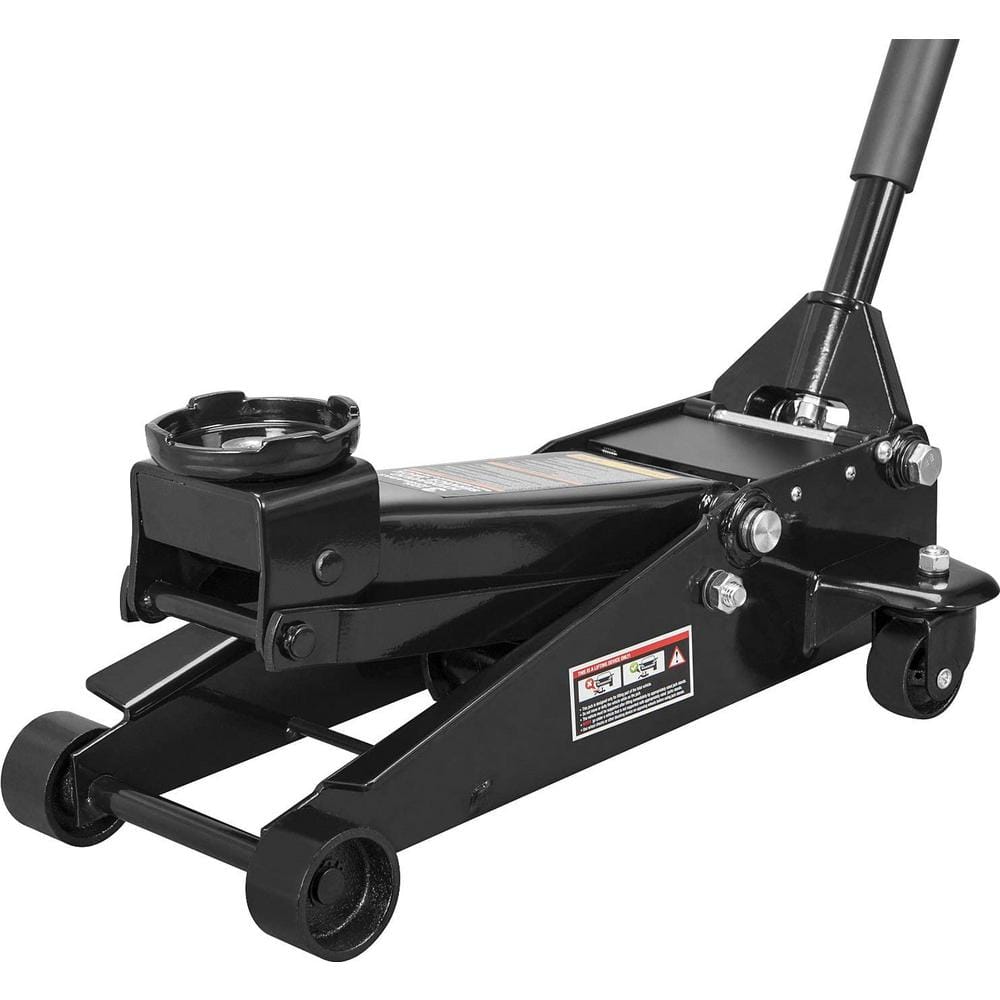 3-Ton Floor Jack with Dual Piston Speedy Lift in Black - Hercitys