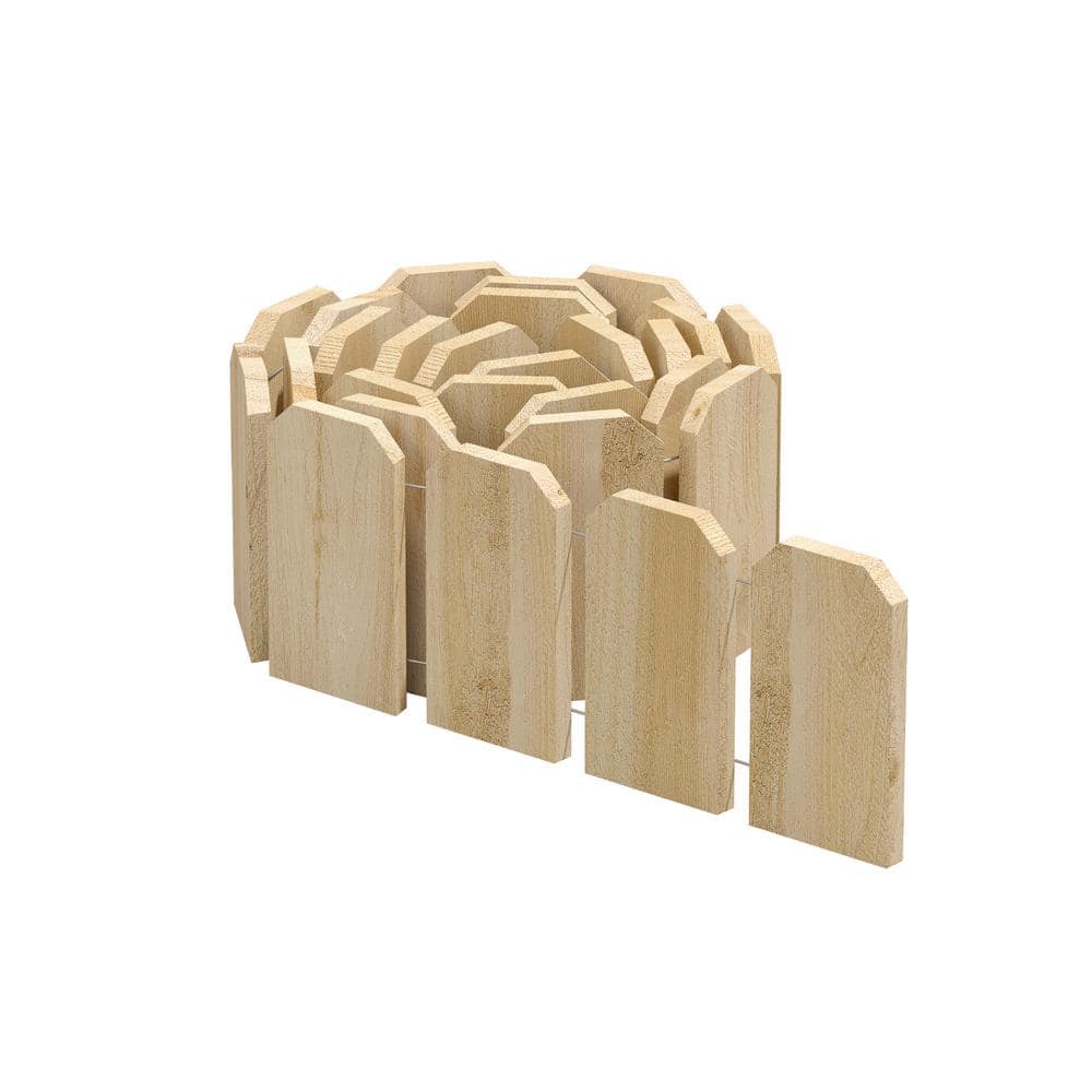 120 in. L x 0.75 in. W Cedar Wood Lawn Edging (6-Pack, 720 in. L Total) - Hercitys