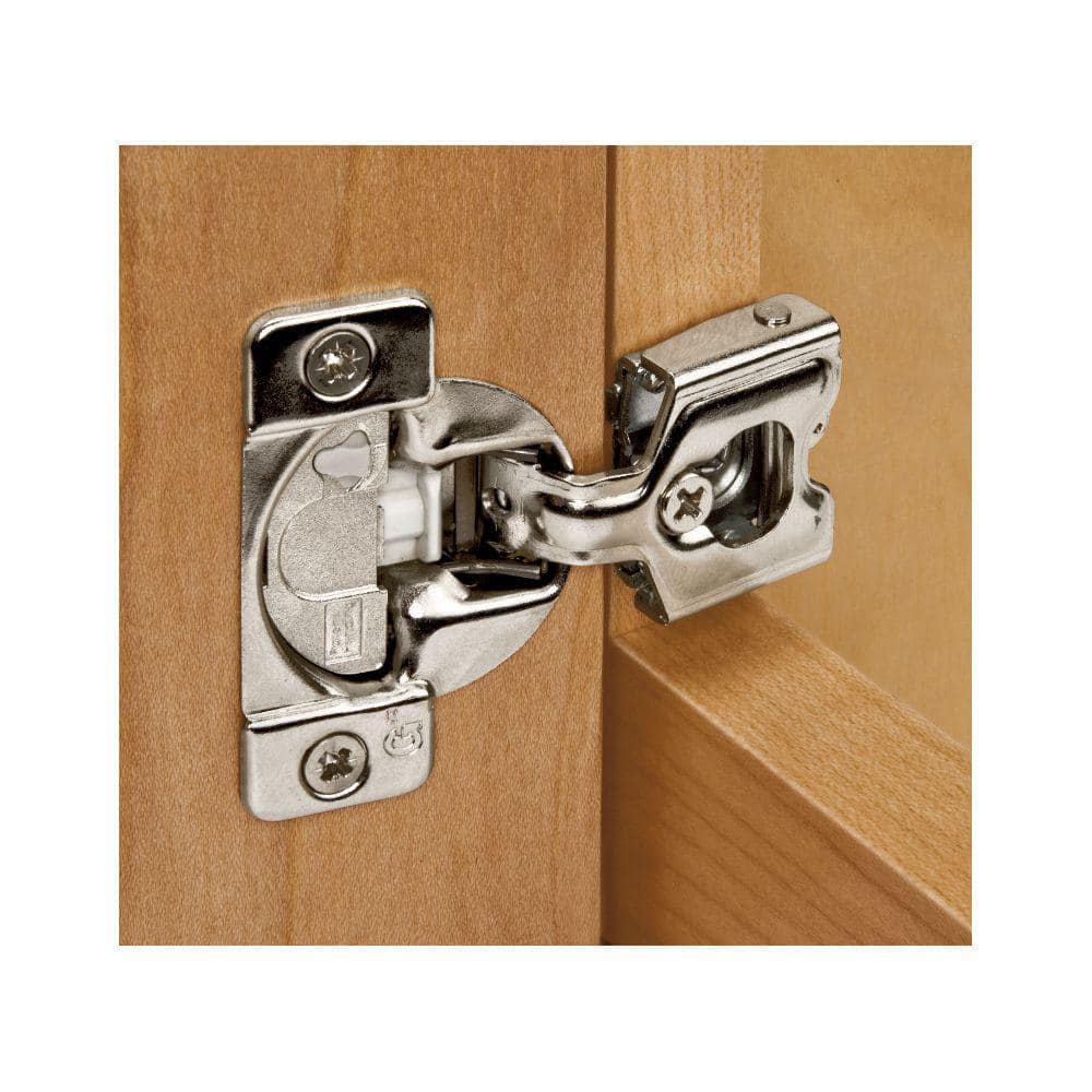1 Pair Face Frame 35 mm 110-Degree 3/4 in. Overlay Soft Close Nickel Cabinet Hinge (2 Pieces) - Hercitys