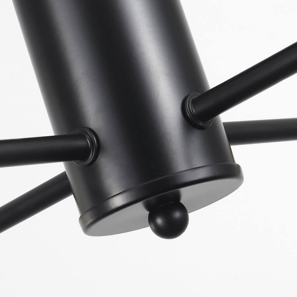 17.5 in. 4-Light Black and Gold Sputnik Transitional Flush Mount Ceiling Lights - Hercitys