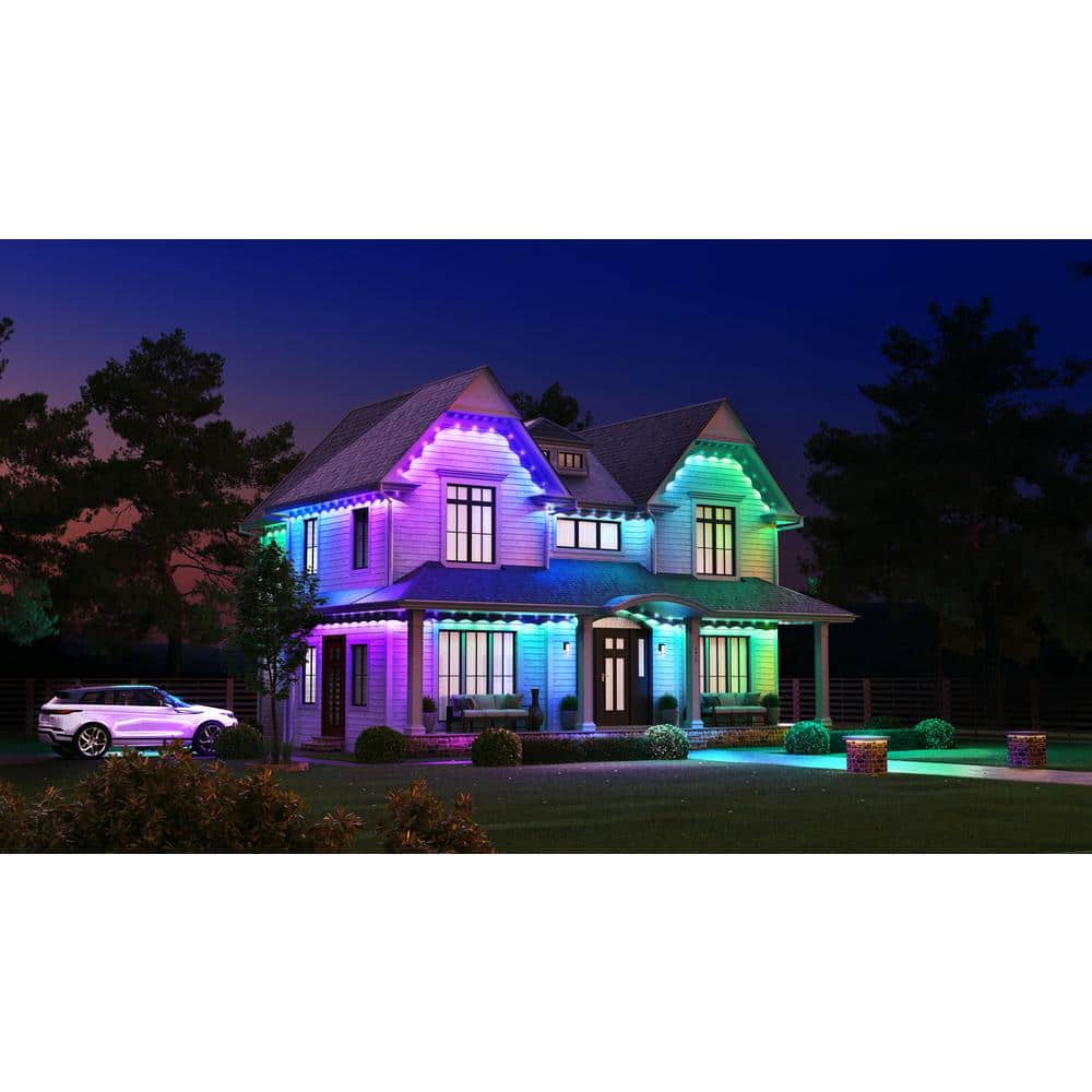 30 LED 50 ft. Plug-in Mini Integrated LED Novelty Permanent Outdoor String Light Starter Kit Powered by Hubspace - Hercitys