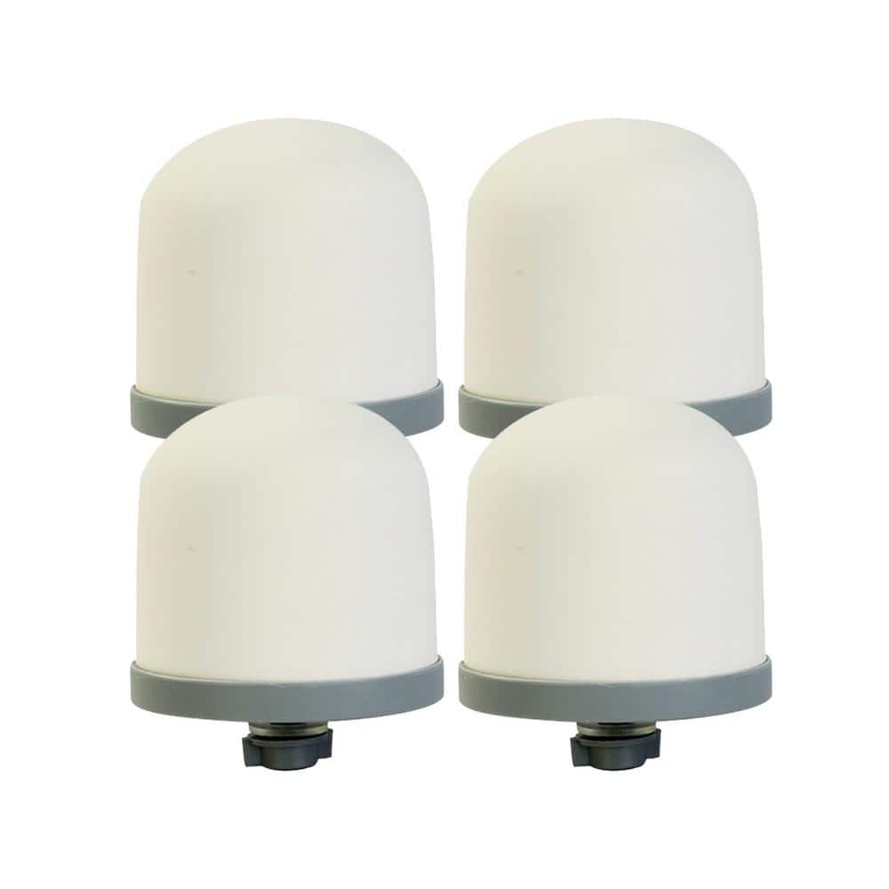 0.15 mic to 0.5 mic Ceramic Dome Water Filter Replacement Filter for Water Pre-Filtration Media for Household (4-Pieces) - Hercitys