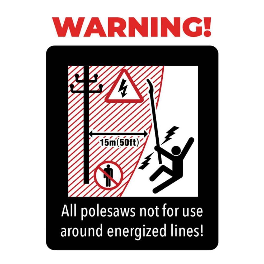 15 in. Steel Blade 18 ft. Pole Fiberglass Pole Saw Set - Hercitys