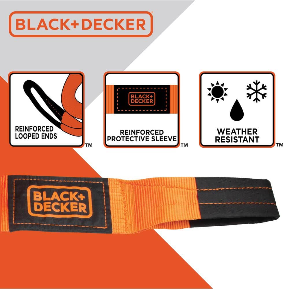 4 in. x 30 ft. Heavy-Duty Recovery Strap Rope, 20,000 lbs. Break Strength - Hercitys