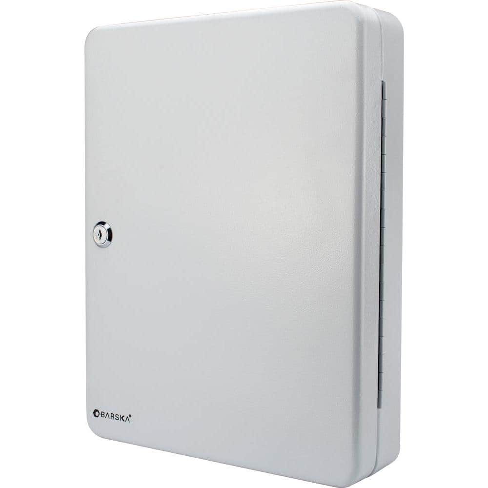 160-Position Steel Key Lock Box Safe with Key Lock, Gray - Hercitys