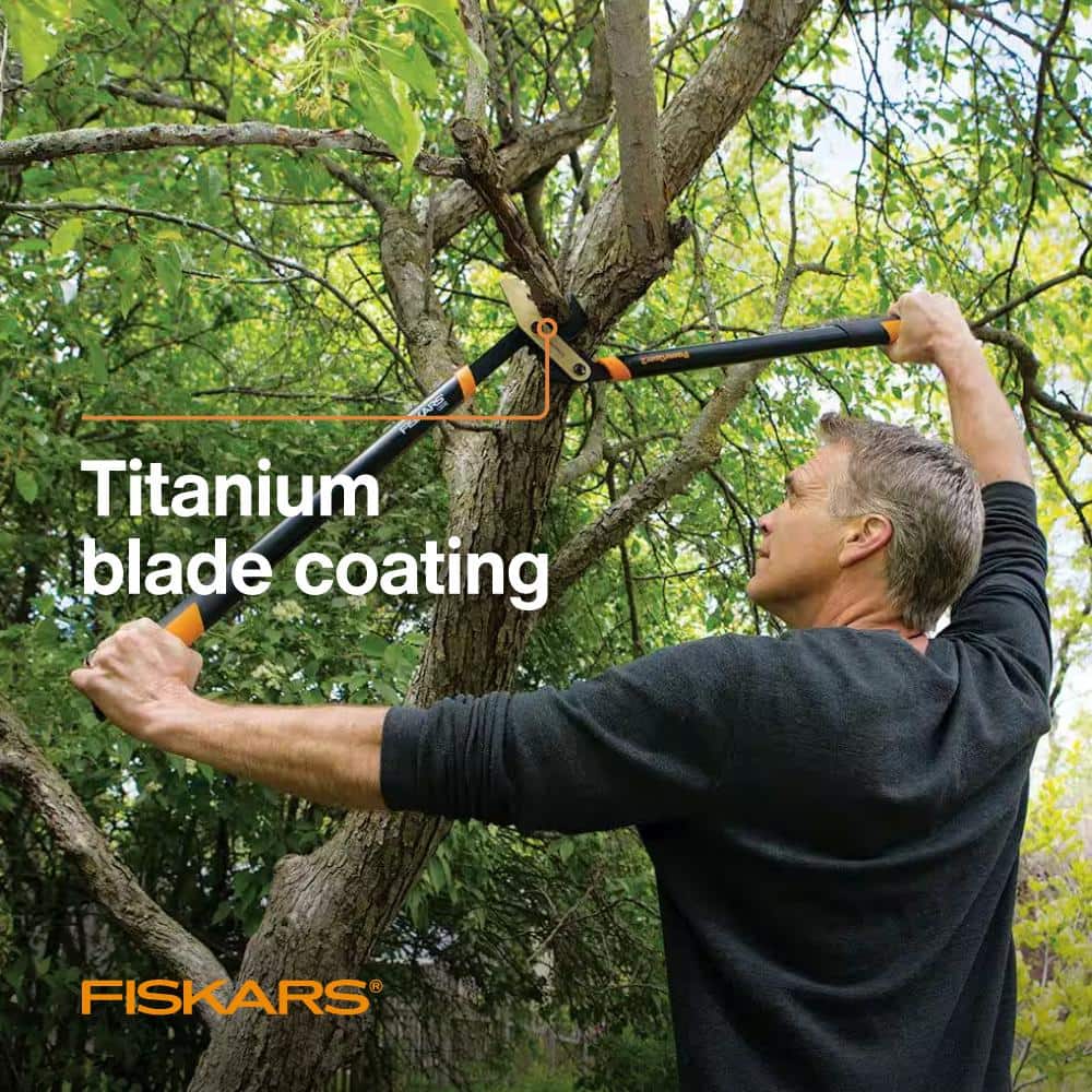 2 in. Cut Capacity Titanium Coated Steel Blade, 32 in. PowerGear2 Bypass Lopper with SoftGrip Handles - Hercitys