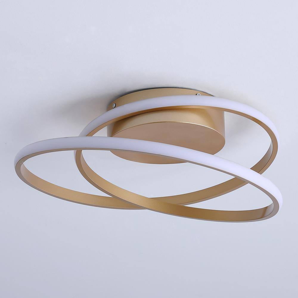 18.1 in. 1-Light Modern Linear LED Flush Mount Ceiling Lighting Fixtures - Hercitys