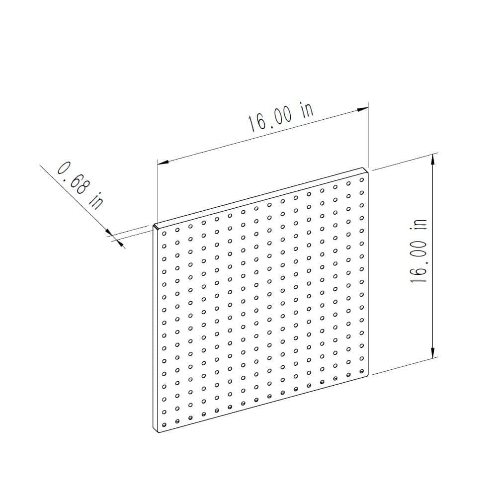 16 in. x 16 in. Heavy-Duty Steel Pegboards Mounting Hardware Included in White (4-Pack) - Hercitys