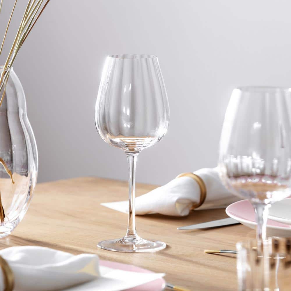 4.25 oz. Rose Garden White Wine Glass Set (Set of 4) - Hercitys