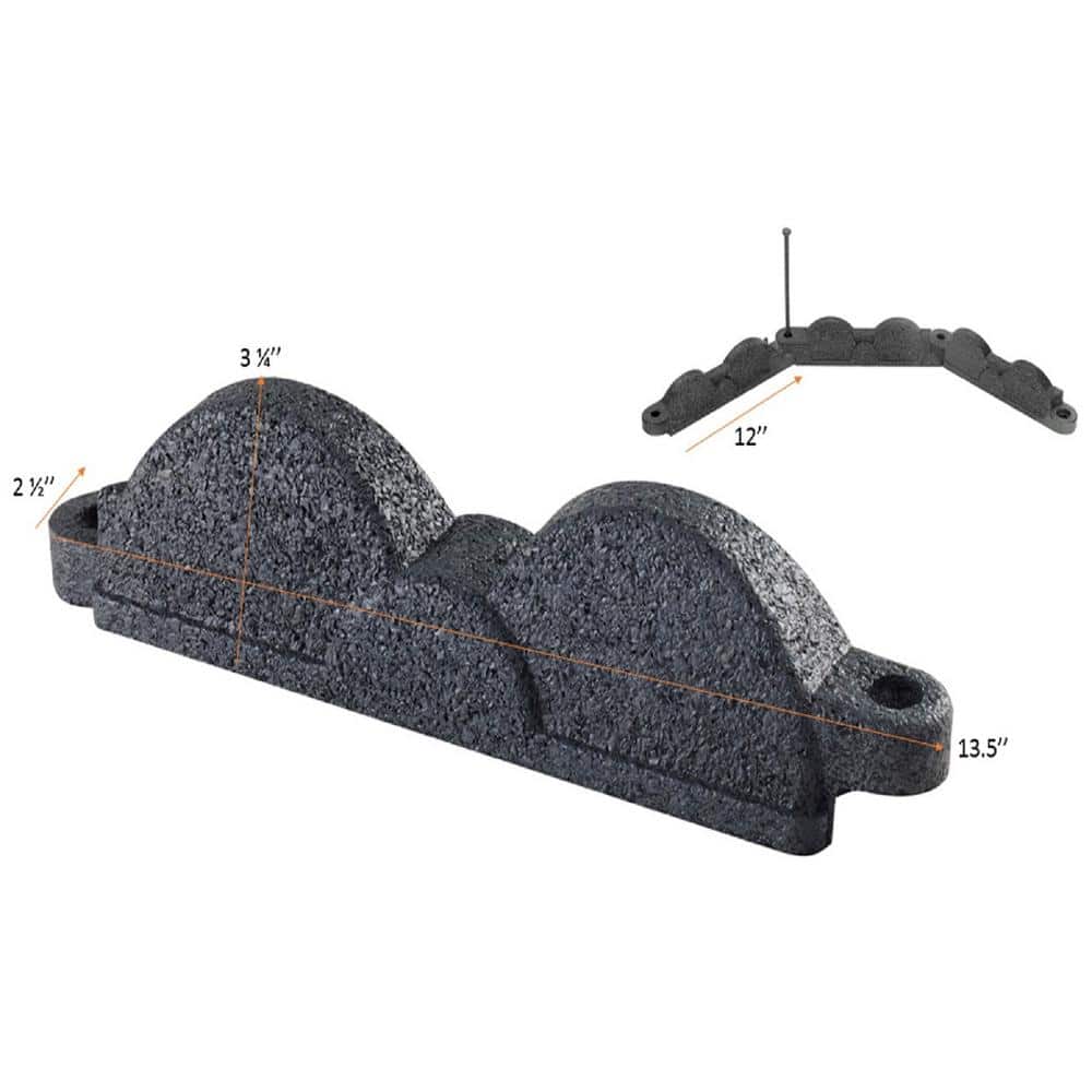 20 ft., 12 in. Pieces Black Rubber Edging - Hercitys