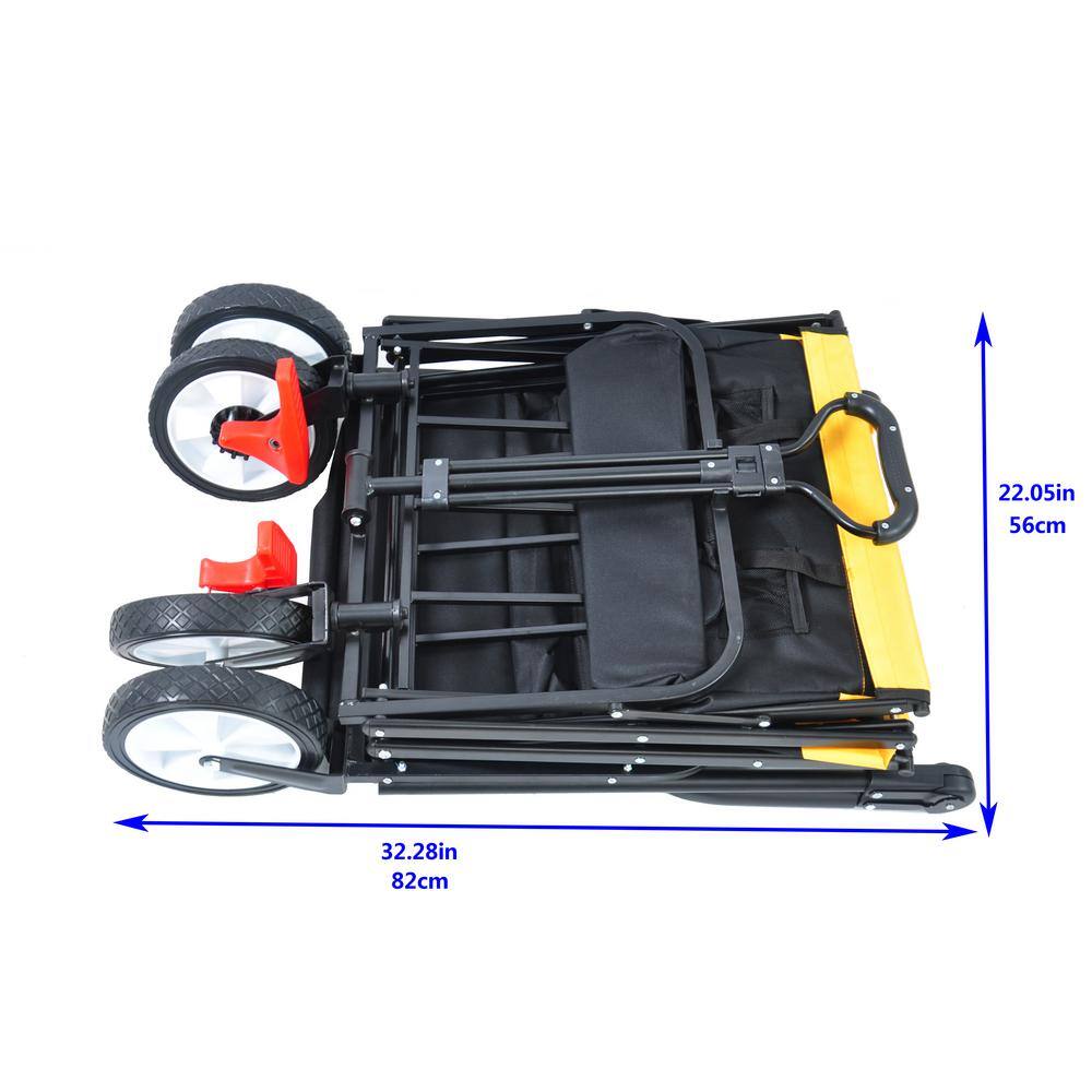 3 cu. ft. Steel Garden Cart, Black - Hercitys