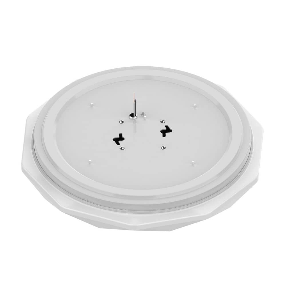 16 in. Diamond White Ceiling Light Integrated LED Flush Mount 5 Colors Adjustable Dimmable for Bedroom (1-Pack) - Hercitys
