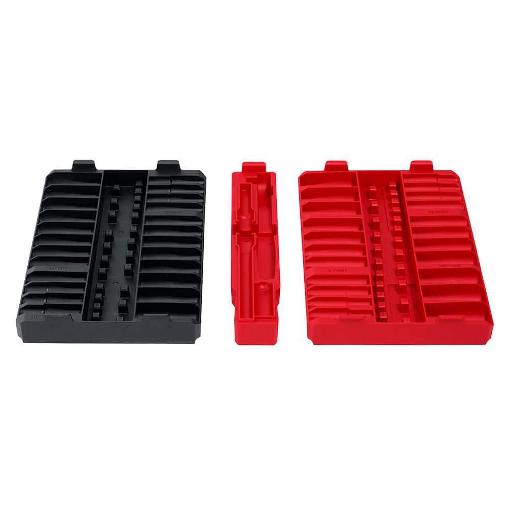 3/8 in. Drive 6-Point and12-Point Metric & SAE Ratchet and Socket Trays - Hercitys