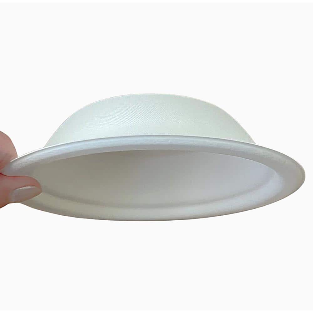100% Compostable 12 oz. Unbleached Disposable Paper Bowls 125-Pack - Hercitys