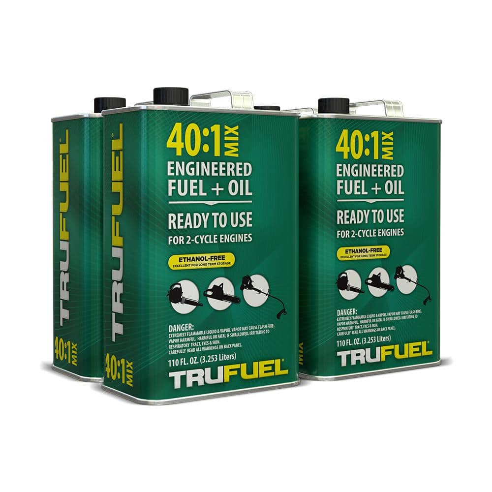2-Cycle 40:1 Pre-Mixed Fuel and Oil 110 oz. (4-Pack) - Hercitys