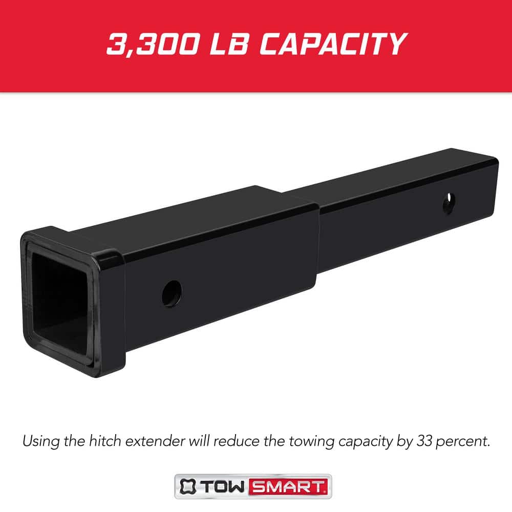2 in. x 12 in. Hitch Extension with Collar 333 lbs. - Hercitys