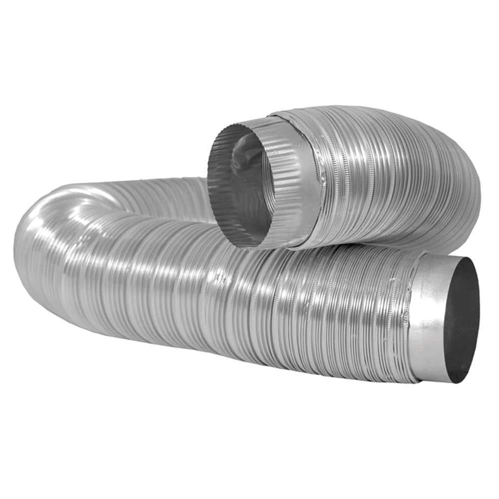 4 in. x 6 ft. Heavy Duty Aluminum Duct with Collars - Hercitys
