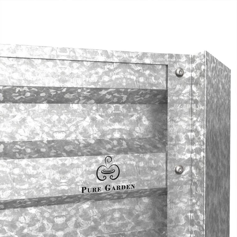 23.5 in. x 23.5 in. Silver Raised Garden Bed - Hercitys