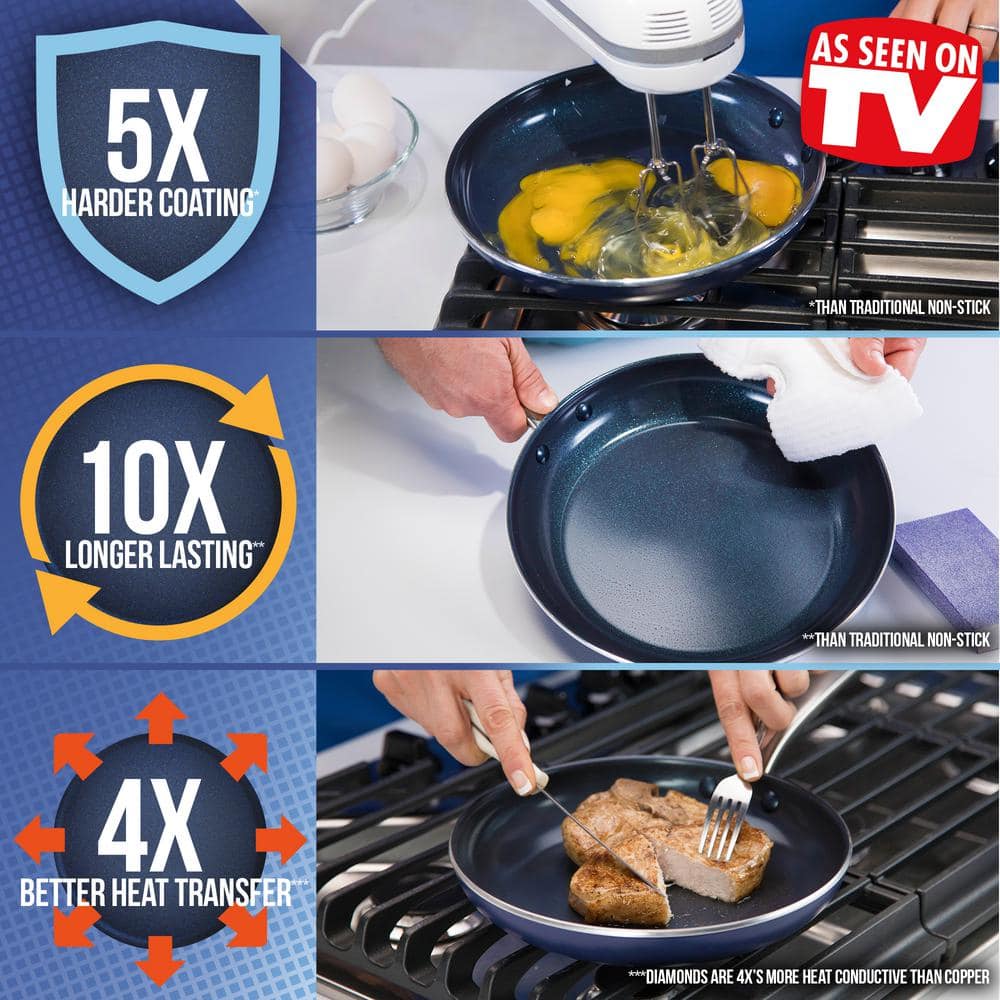 11 in. Aluminum Ceramic Nonstick Griddle in Blue - Hercitys