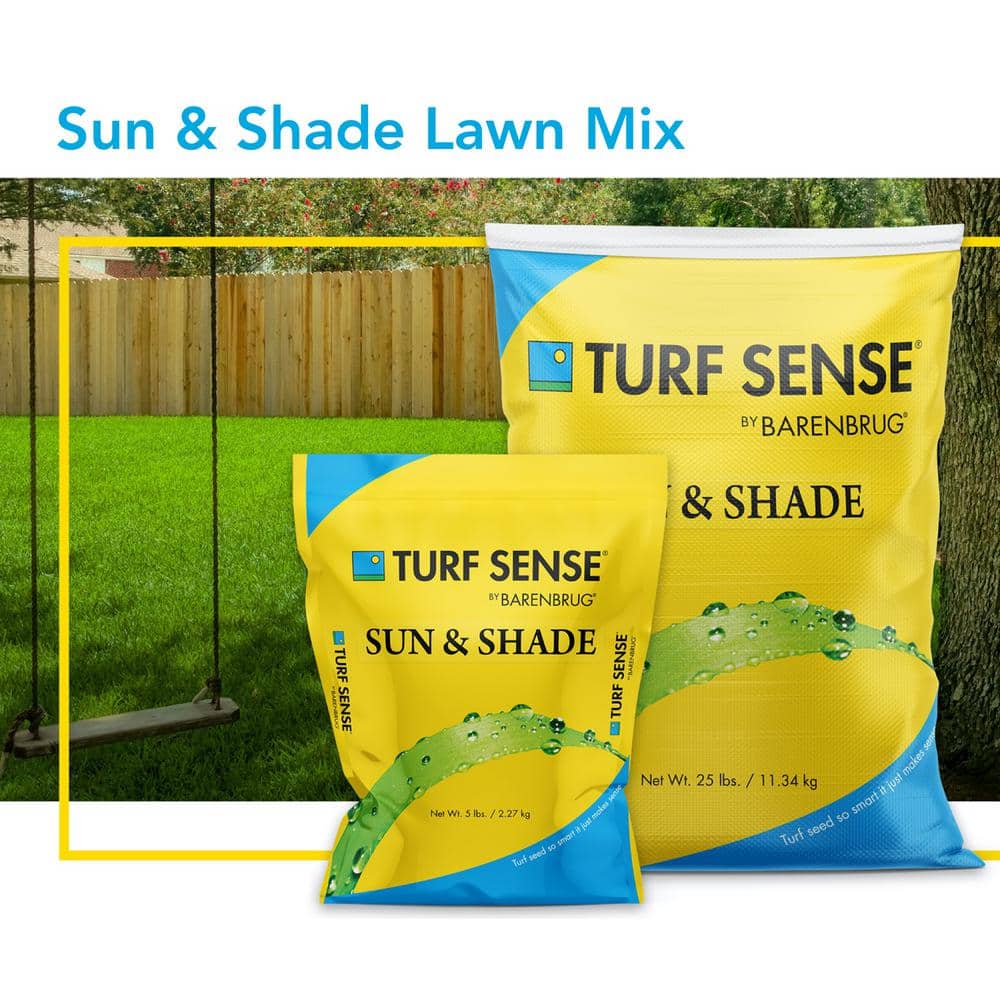 5 lbs. 1,600 sq. ft. Turf Sense Sun and Shade Mix Grass Seed - Hercitys