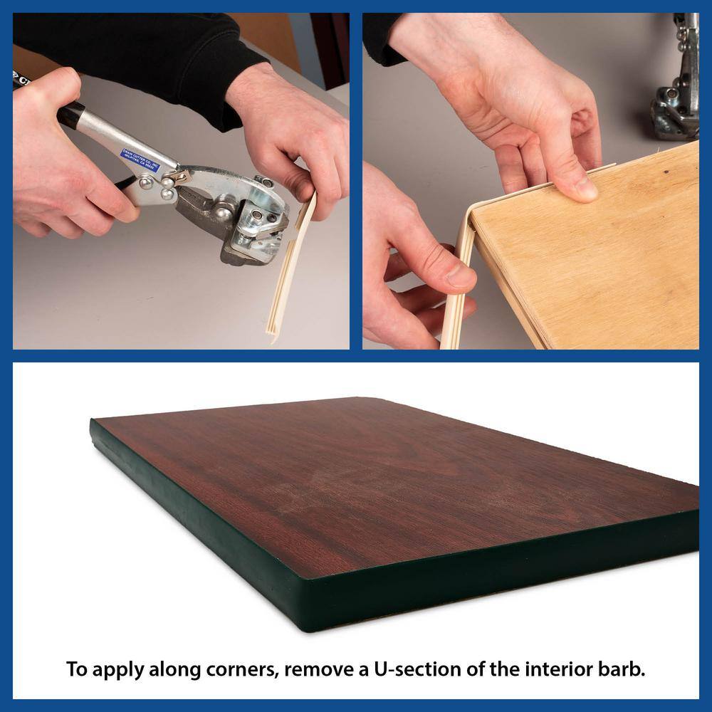 3/4 in. Navy Blue Flexible Polyethylene Center Barb Hobbyist Pack Bumper Tee Moulding Edging 25 ft. long Coil - Hercitys