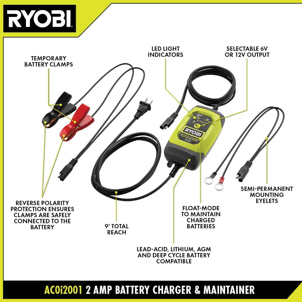 2 Amp Battery Charger and Maintainer - Hercitys