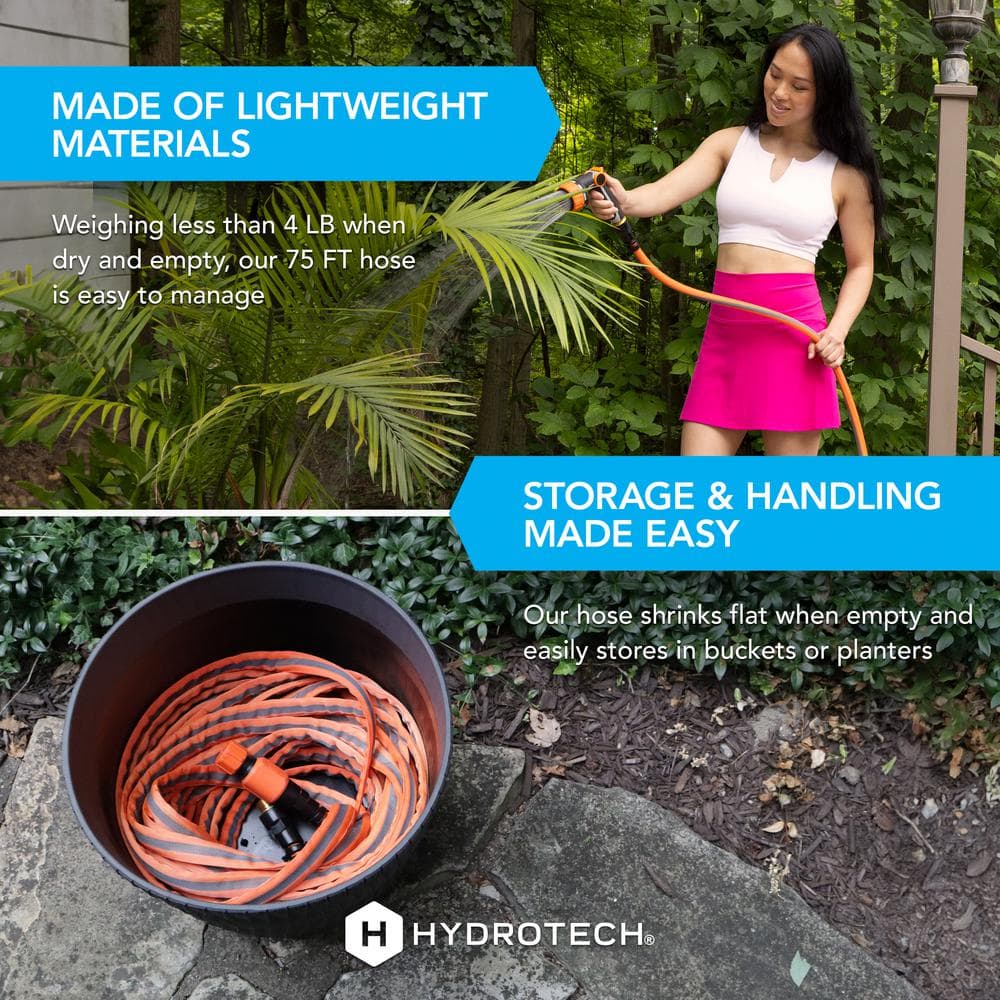 5/8 in. Dia x 75 ft. Flexible FlatJacket Garden Water Hose - Hercitys