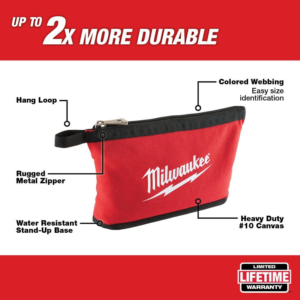15 in. PACKOUT Tool Duffle Bag with Red Zipper - Hercitys