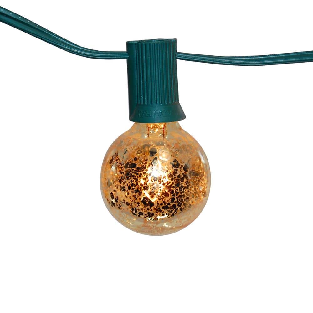 25 ft. 25-Light Gold Mercury Globe String Lights - Hercitys