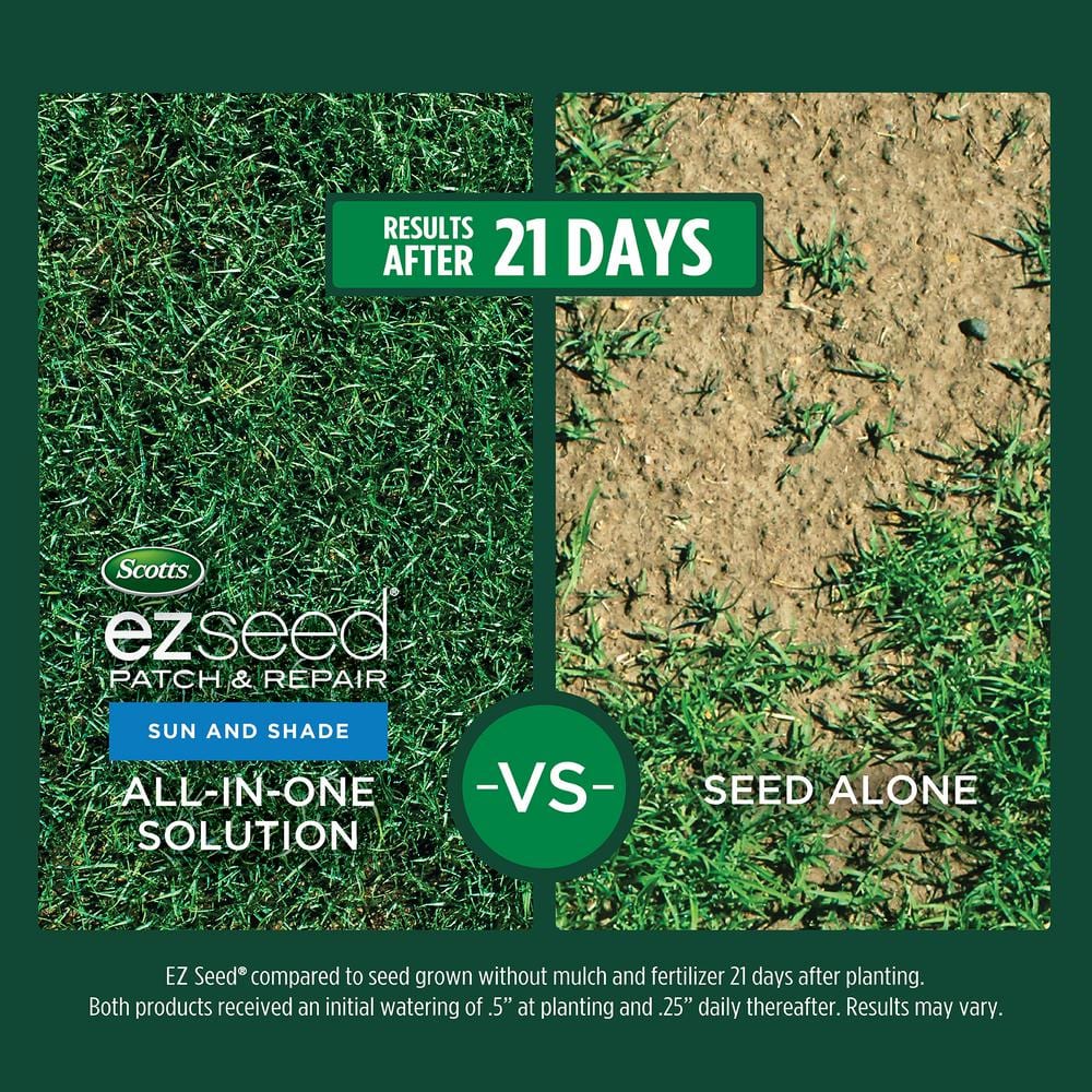 3.75 lb. EZ Seed Patch & Repair Sun and Shade Mulch, Grass Seed and Fertilizer Combination - Hercitys