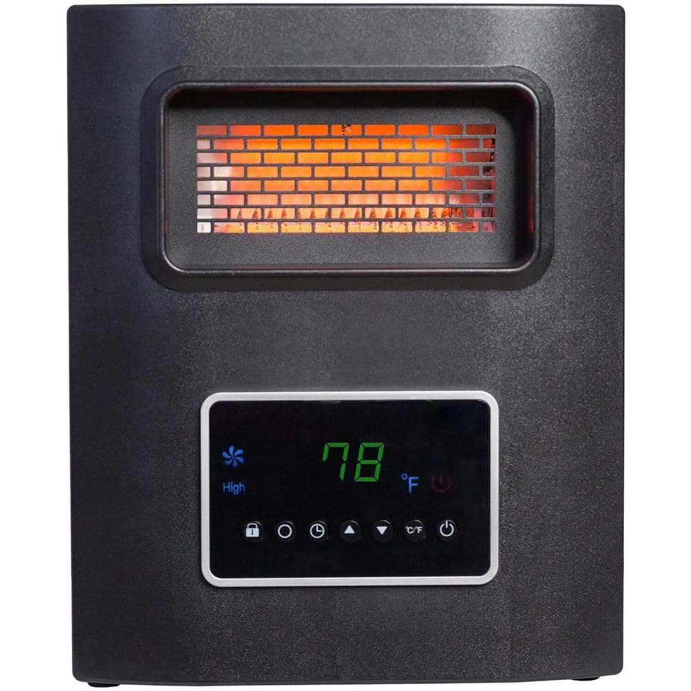 1500-Watt Electric 4-Wrapped Element Infrared Heater with USB Charging - Hercitys