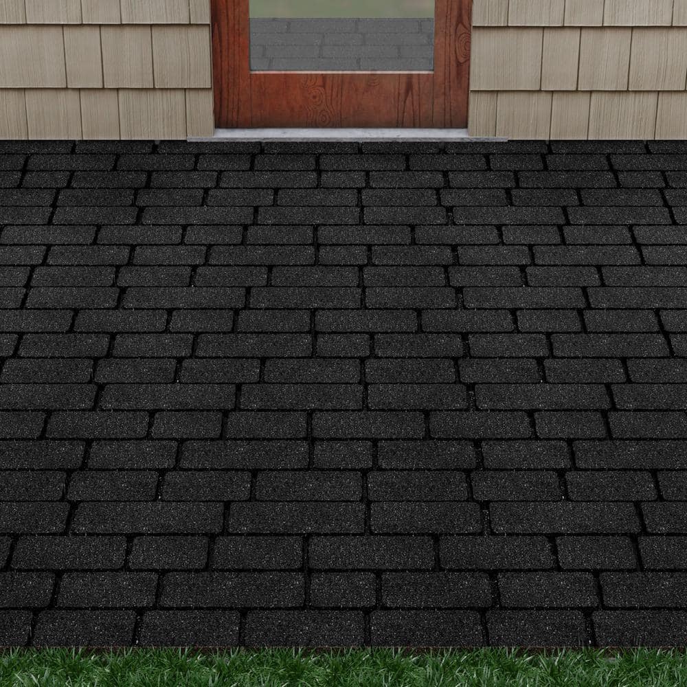 24 in. x 12 in. x 5/8 in. Black Interlocking Dual-Sided Rubber Paver (9-Pack) - Hercitys
