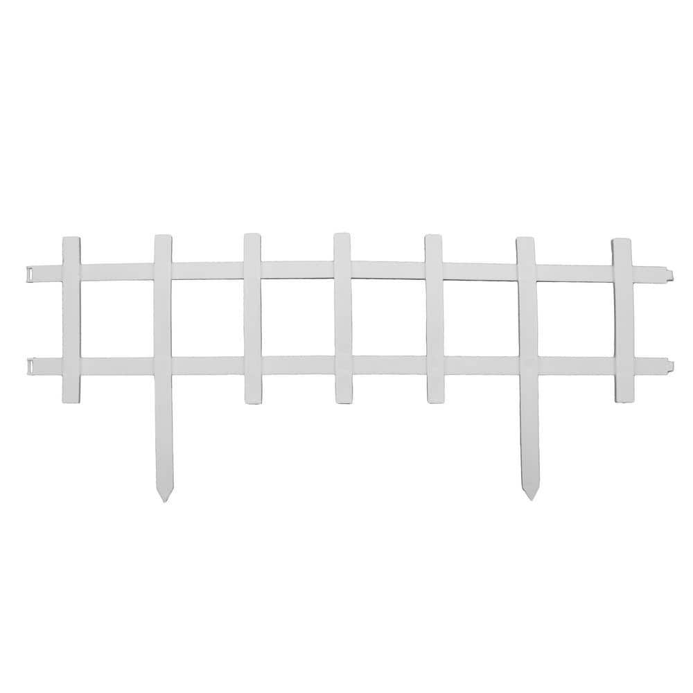 13 in. Resin Cape Cod Style Garden Fence (18-Pack) - Hercitys