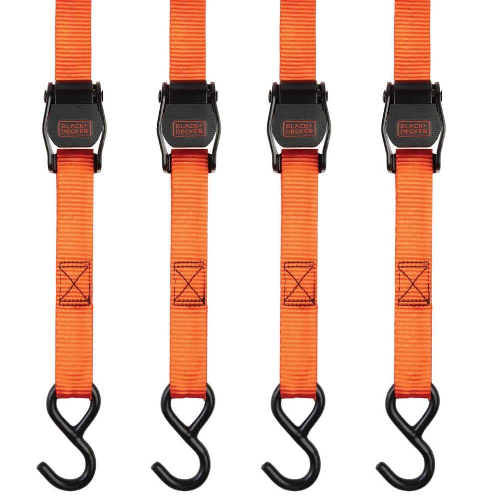 1 in. x 10 ft./900 lbs. Break Strength Ratchet Straps (4-Pack) - Hercitys