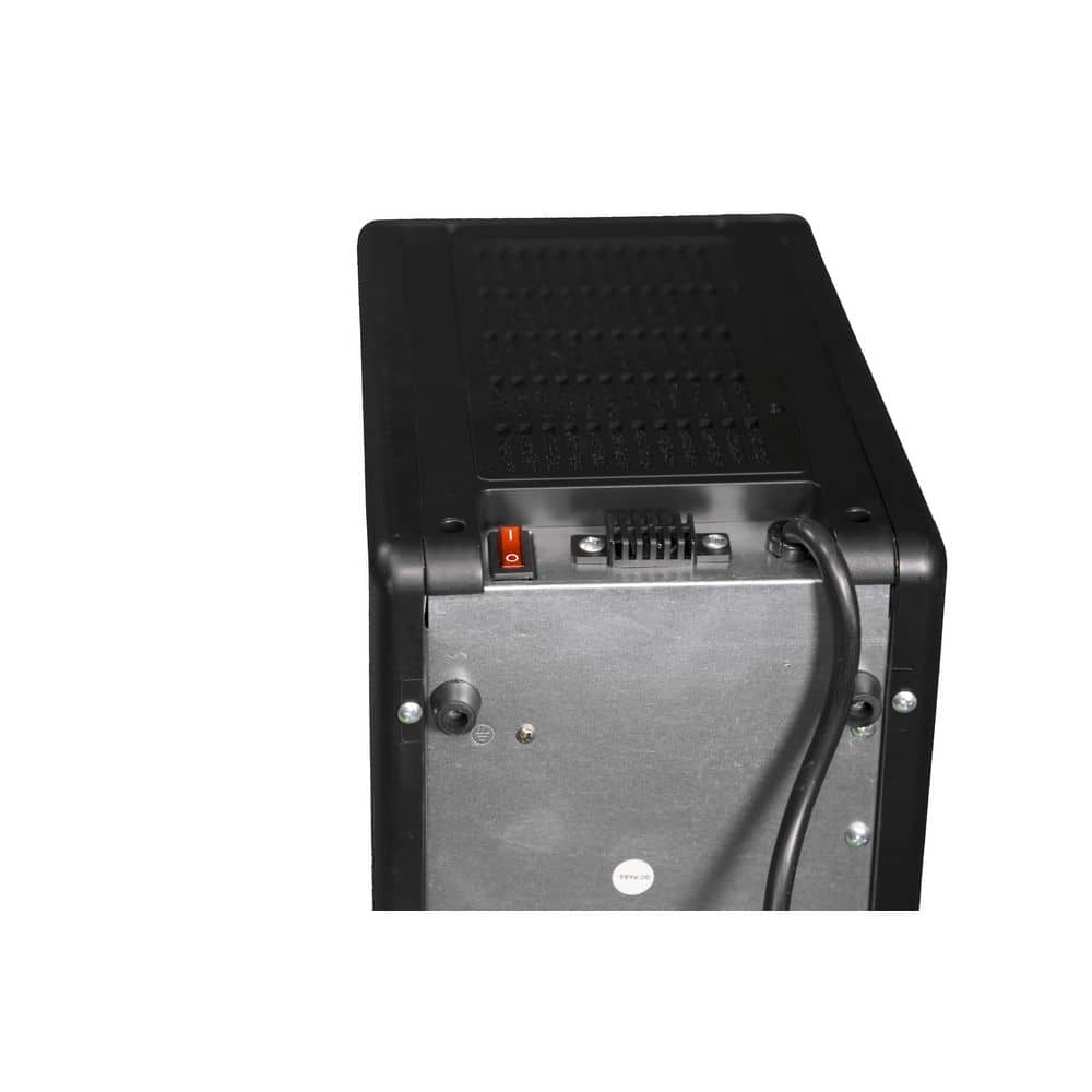 1500-Watt 3-Elements Black Compact Electric Quartz Infrared Heater with Remote Control, Timer and ECO Efficiency Setting - Hercitys