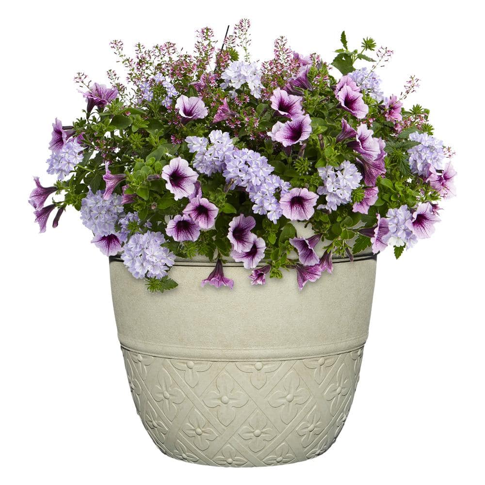 12.5 in. Clover River Stone Resin Planter - Hercitys