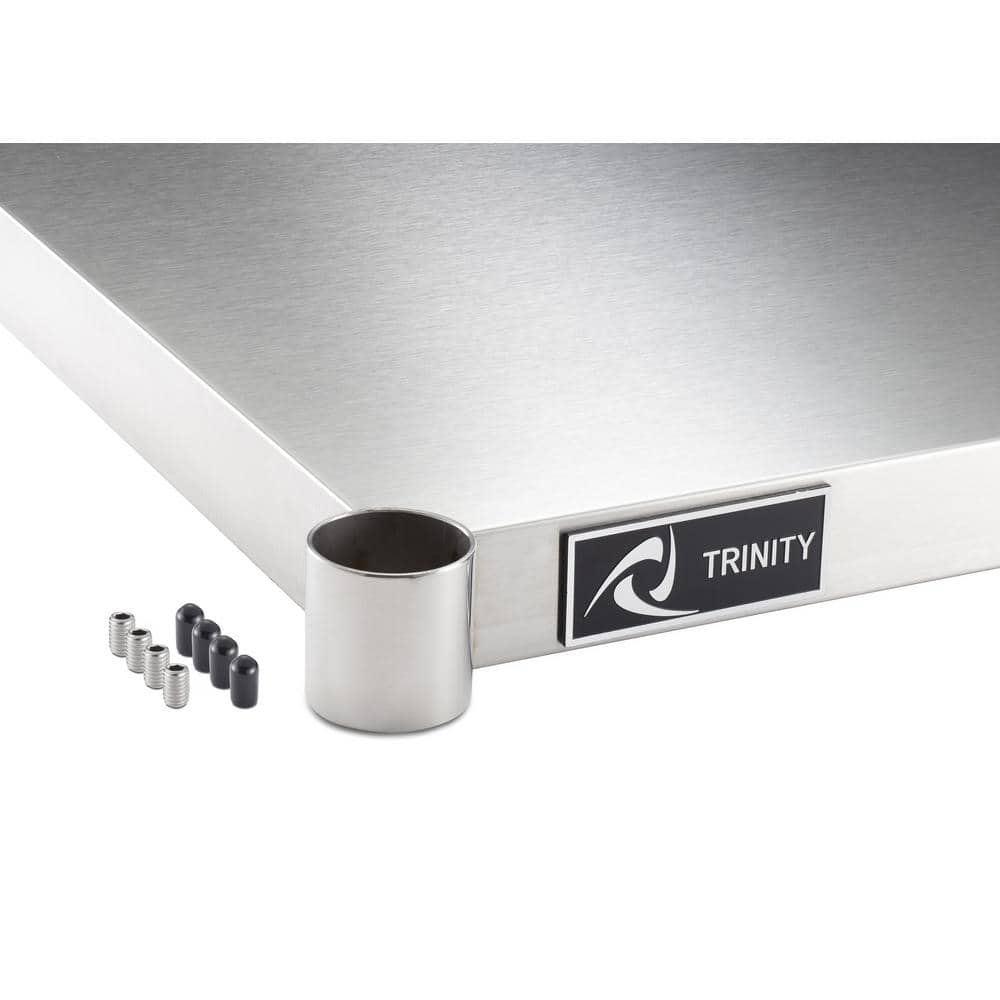 44 in. W x 17 in. D Individual NSF Stainless Steel Kitchen Prep Table Shelf - Hercitys