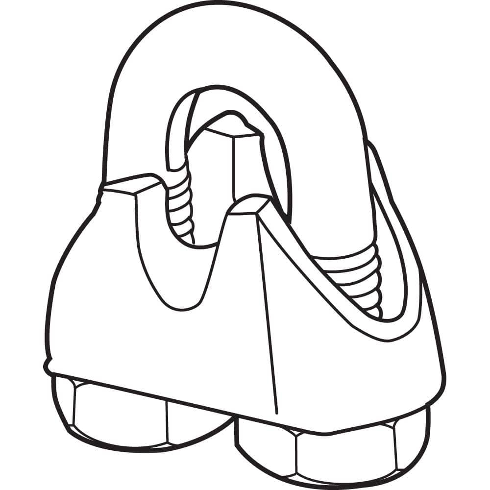 5/16 in. Galvanized Cable Clamp (2-pack) - Hercitys