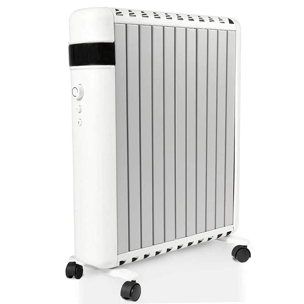 18 in. H 1500-Watt Smart Electric Convection Ceramic Space Heater with 2 Heat Modes Movable Wheels Overheat Protection - Hercitys