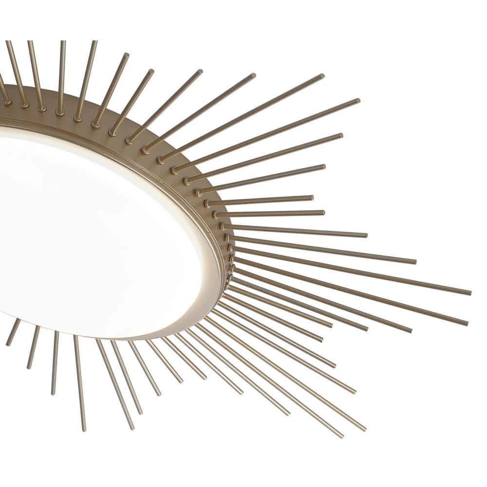 27.55 in. 1-Light Circle Creative Design Integrated LED Flush Mount Ceiling Lighting Fixtures - Hercitys