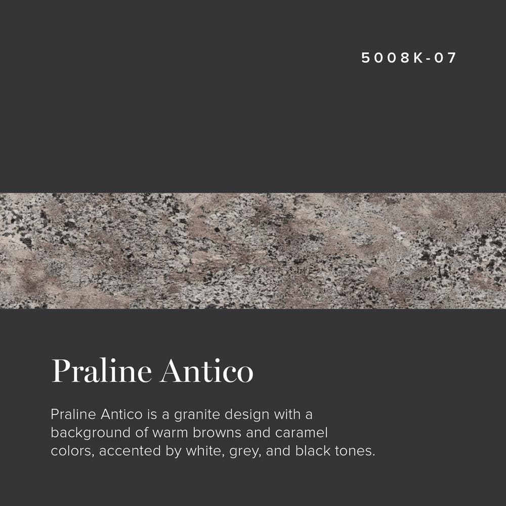 5 ft. x 12 ft. Laminate Sheet in Praline Antico with Premium Textured Gloss Finish - Hercitys