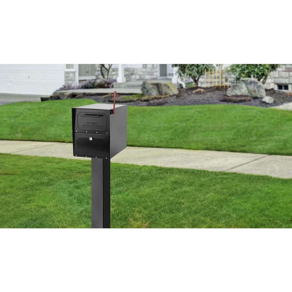 28 in. Galvanized Steel 1-Mailbox Post - Hercitys
