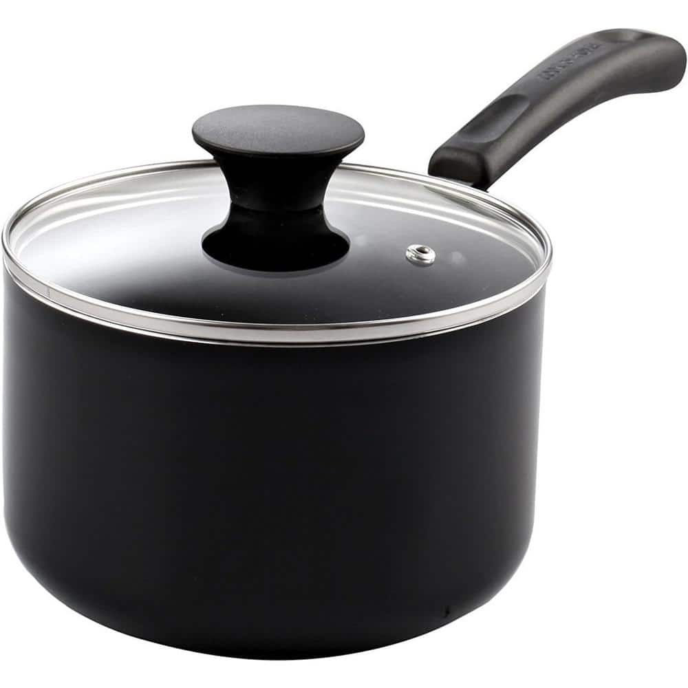 2-qt. Aluminum Nonstick Saucepan Kitchenware, Black - Hercitys