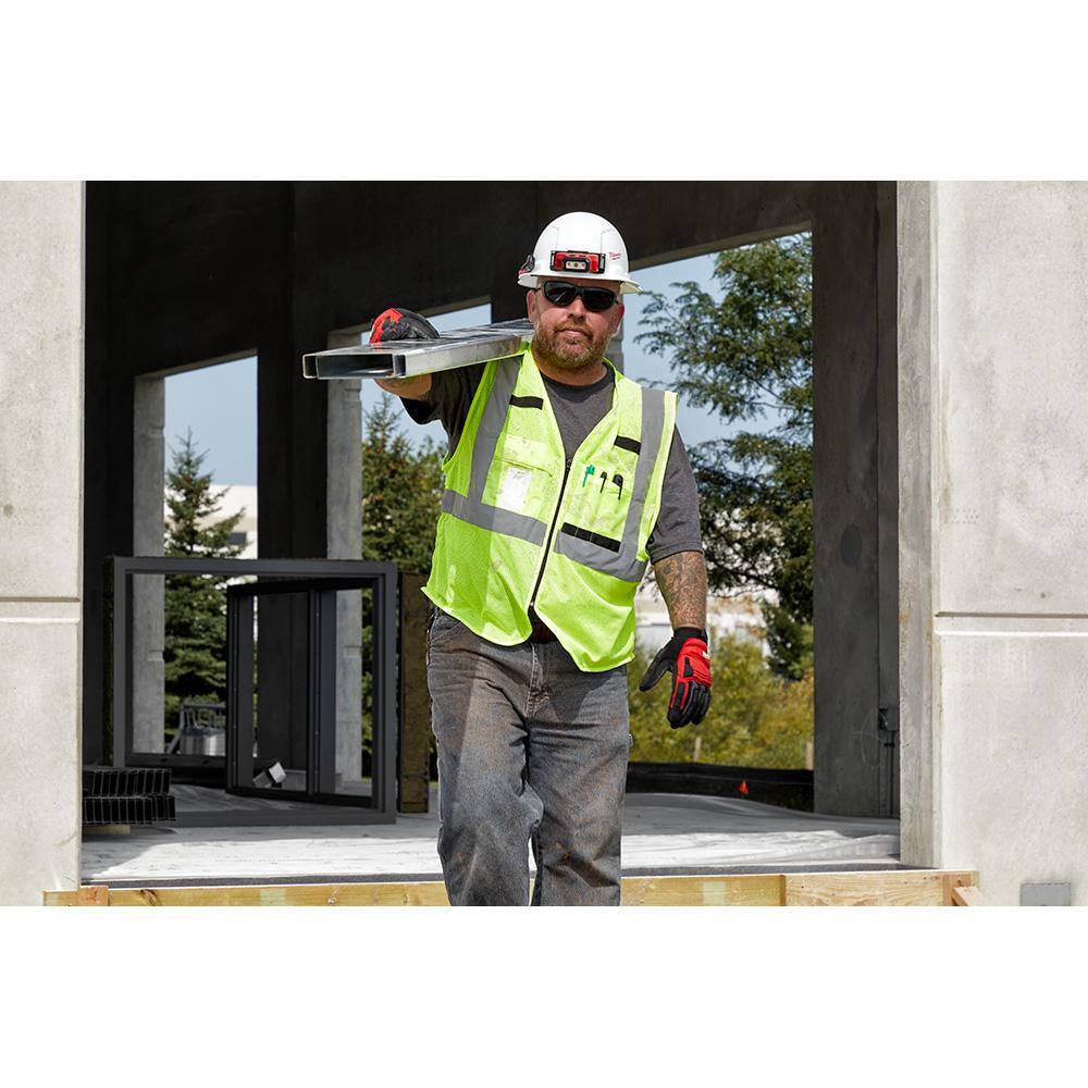 2X-Large/3X-Large Yellow Class 2 Mesh High Visibility Safety Vest with 9-Pockets (2-Pack) - Hercitys